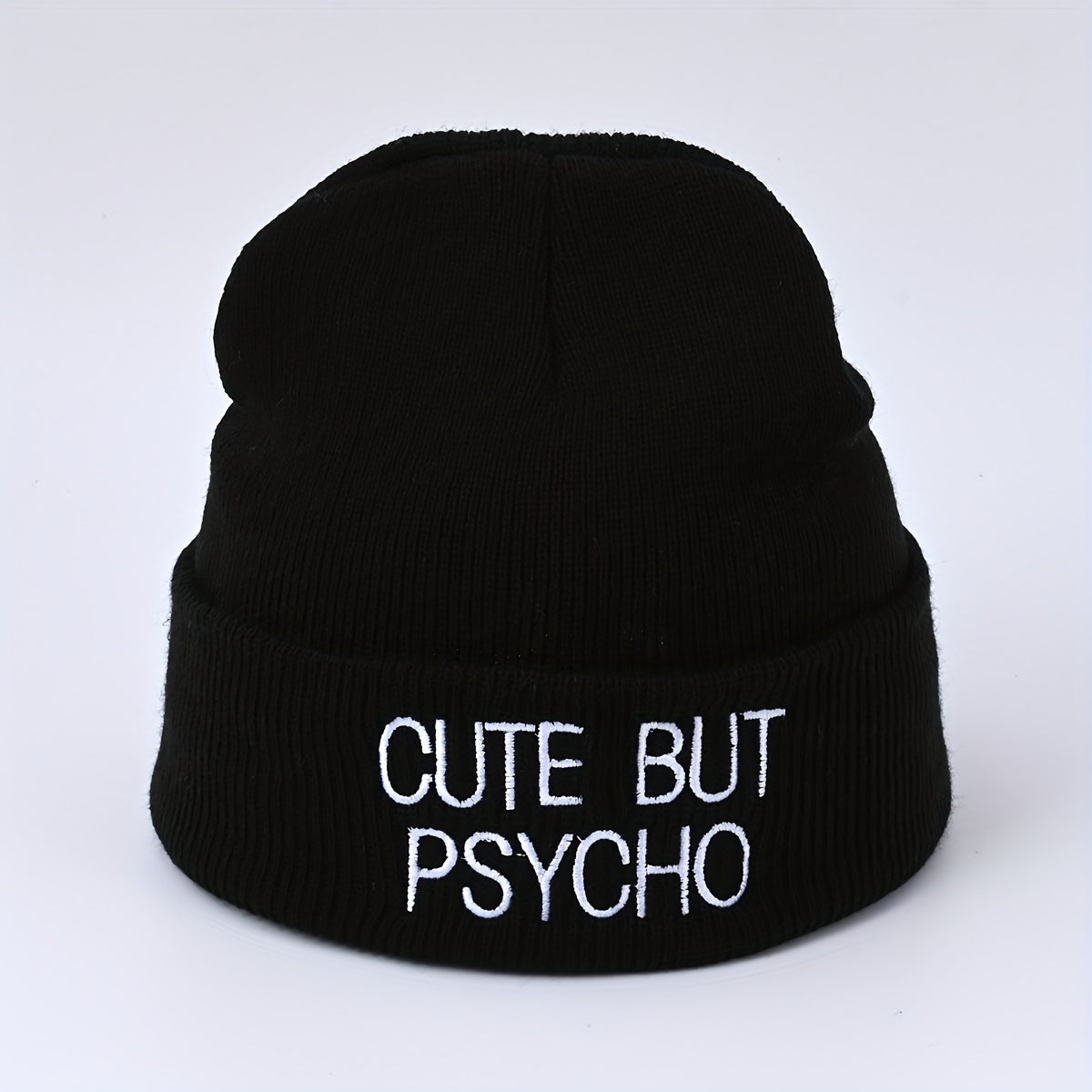 Hip Hop Knitted Hat Embroidered Warm Beanie for Men Women Outdoor Skiing