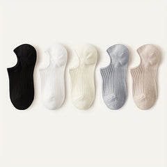 5 Pairs Soft & Lightweight Low Cut Ankle Socks for Women