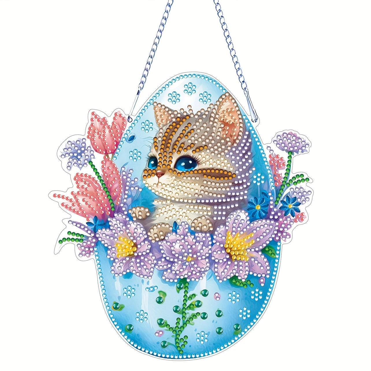 Cat Pattern Diamond Painting Pendant Kit
