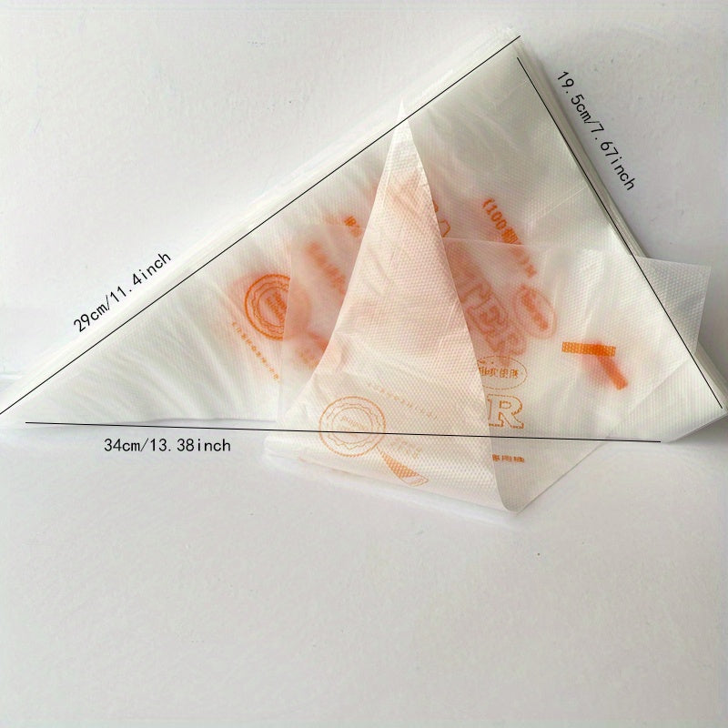 100pc Disposable Pipping Bags with Optional Tips - Pastry Bags and Tips Set