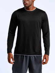 Men's Quick Drying Running T-shirt for Fall Winter Fitness