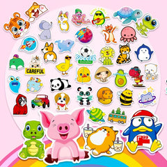 600pcs Cartoon Animal Stickers Waterproof Vinyl Scrapbook Decals