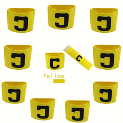 10pcs Yellow Captain Armbands, Hook and loop Fastener