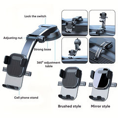 Car Phone Holder 360° Rotation Suction Cup Navigation Bracket