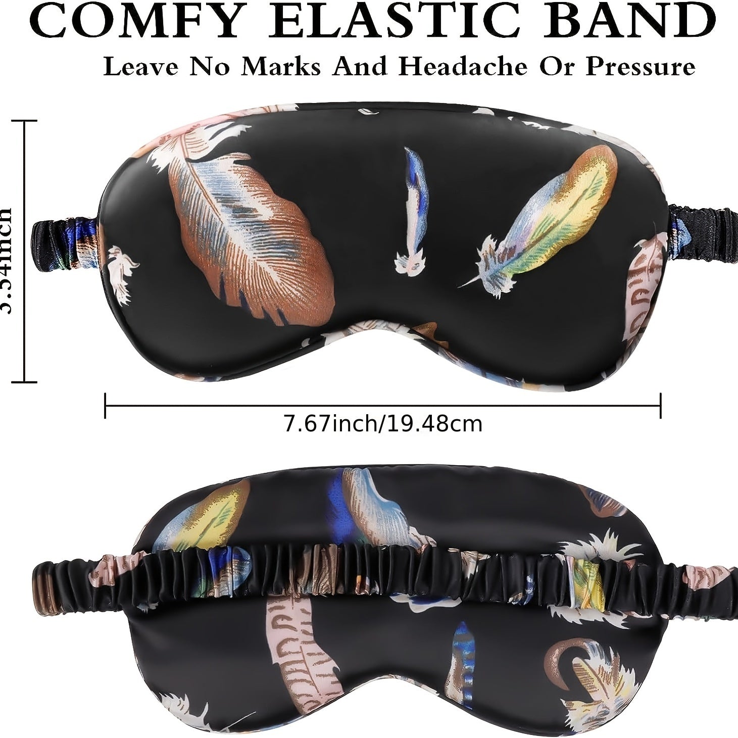 Blackout Soft Sleep Eye Mask Adjustable Breathable Blindfold For Travel