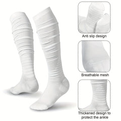 Extra Long Padded Compression Socks for Soccer & Football