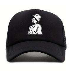 Rapper Print Baseball Hat Hip Hop Outdoor Sunshade Dad Trucker Fishing Hat