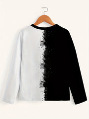 Men's Grimace Print Long Sleeve Novelty T-Shirt for Autumn
