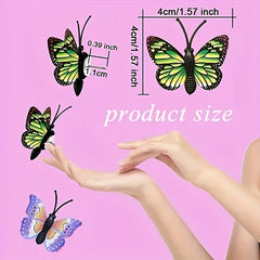 30pcs 3D Simulated Butterfly Push Pin Decorative Flower Cork Board Pin