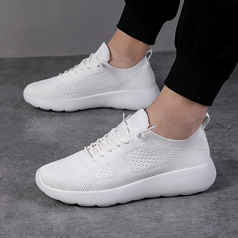 Men's Breathable Running Shoes Non Slip Lace Up Sneakers