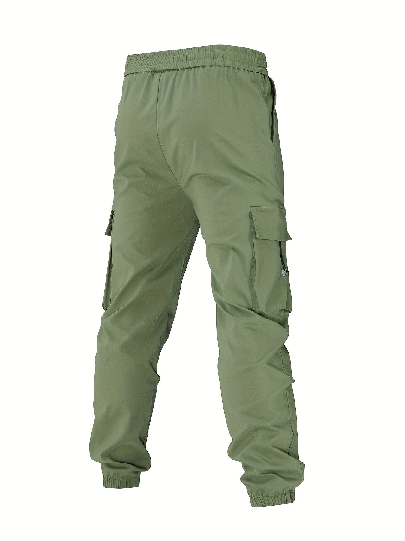 Rock Guitar Print Cargo Pants Men Flap Pocket Trousers