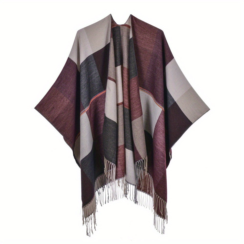 Vintage Cashmere Tassel Shawl Blanket Wraps