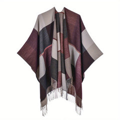Vintage Cashmere Tassel Shawl Blanket Wraps