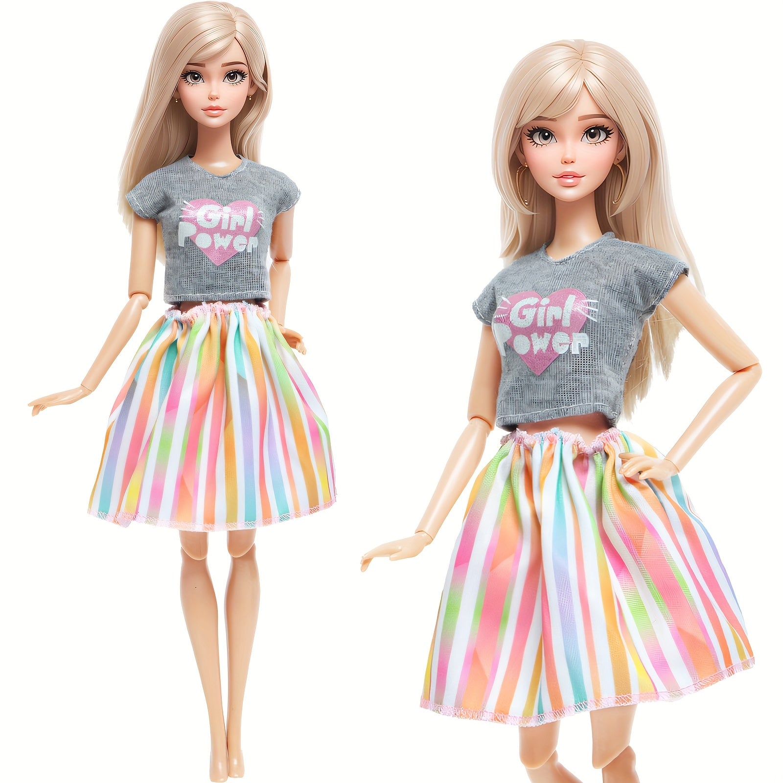 5 Sets Doll Clothes, Variety of Outfits for Dolls, Great for Gifts and Holidays