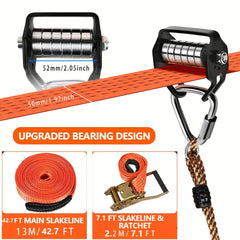 Zip Lines For Kids Outdoor Toys Pulley Kits 50 Ft Slackline