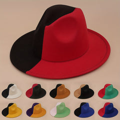 Yin Yang Block Woolen Felt Hat for Men & Women