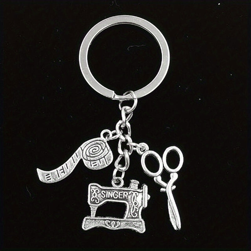 Sewing Machine Scissors Keychain Pendant Bag Backpack Ornament
