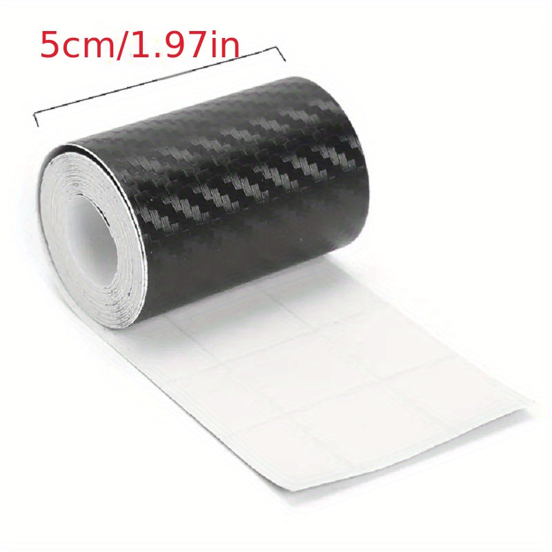 5M 196 85inch 3D Carbon Fiber Car Protective Tape Scratch Resistant Film