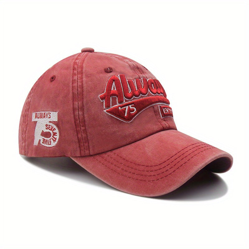 Vintage Distressed Washed Denim Baseball Cap Men's And Women's Street