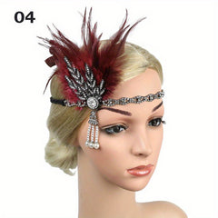 Vintage Feather Headband Stage Show Masquerade Headwear