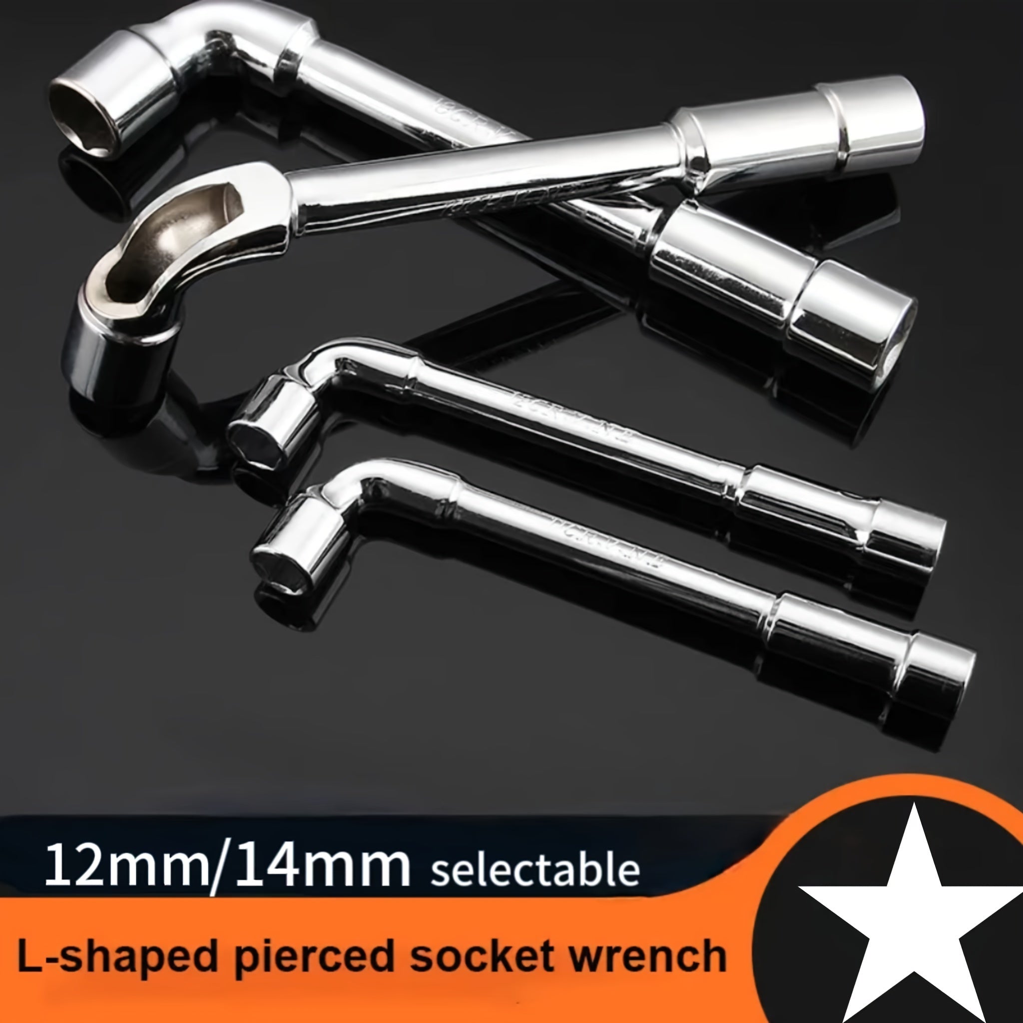12mm 14mm L-shaped Pipe Socket Wrench Car Repair Tool