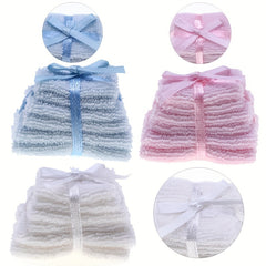 Mini Dollhouse Bath Towel Set Pink Hand Towels
