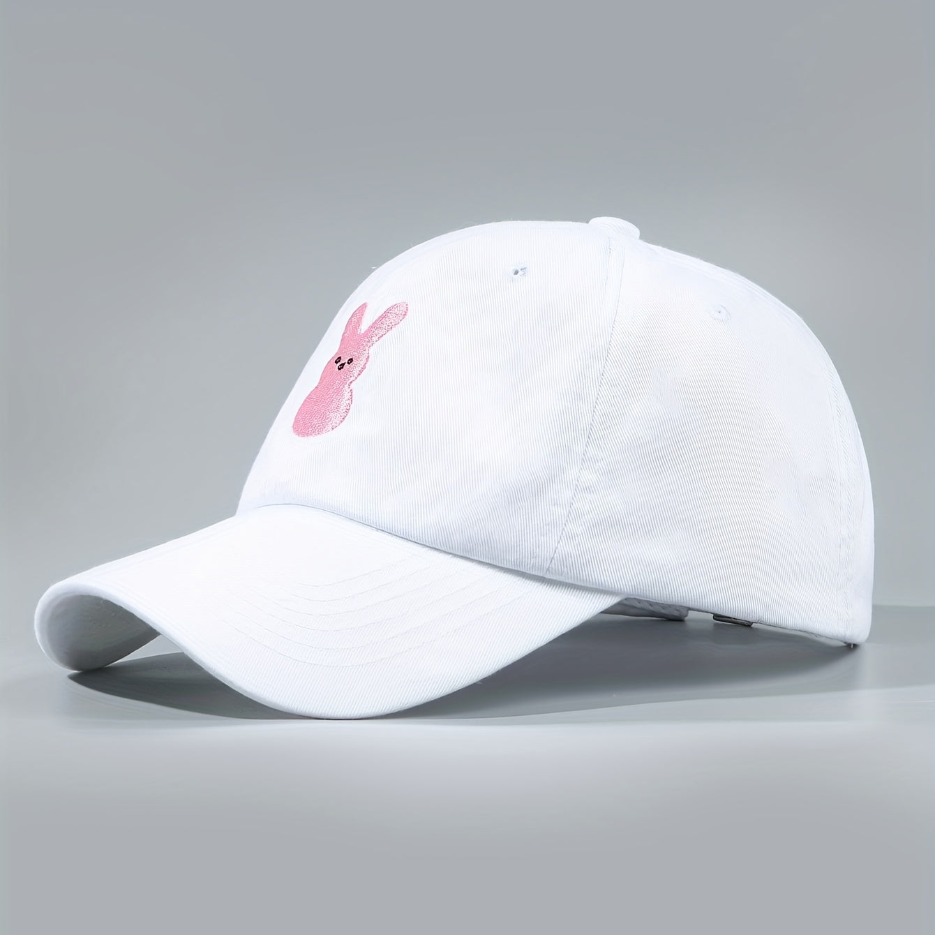 Easter Bunny Embroidered Baseball Cap Pink Rabbit Casual Sports Hat Dad Hats