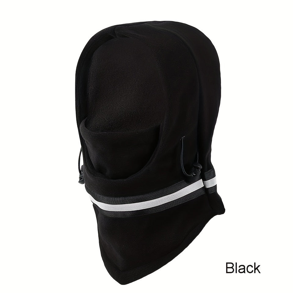 Adjustable Hood Balaclava With Reflective Striped Windproof UV Protection