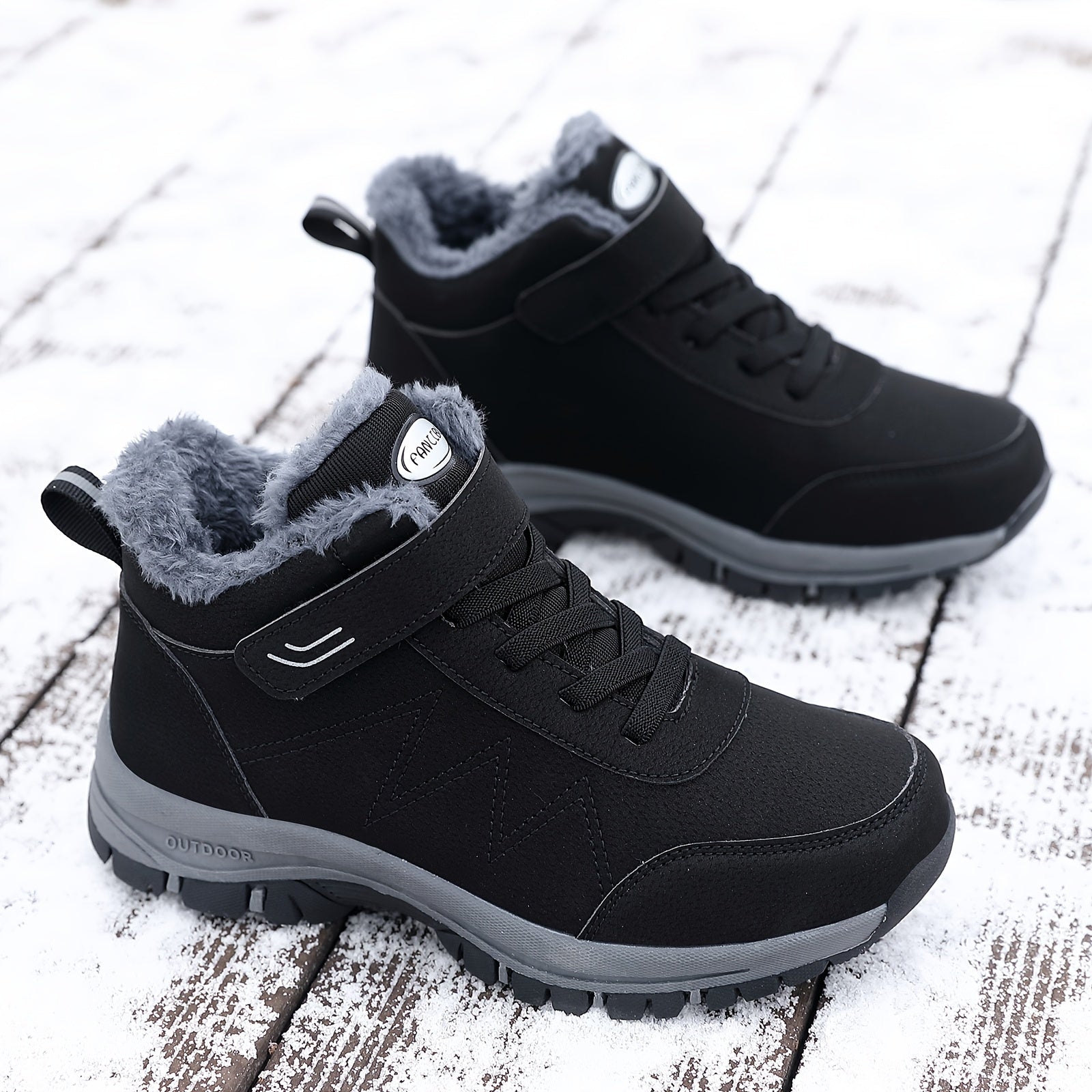Women's Platform Ankle Snow Boots Fleece Liner Winter Shoes