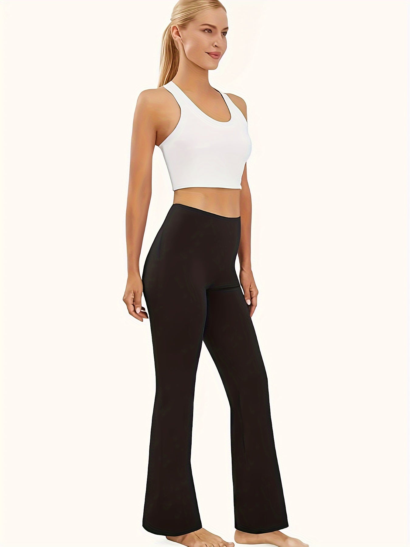 High Waist Yoga Pants Butt Lifting Flared Leggings Women's Activewear