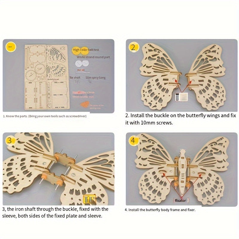 DIY Mechanical Butterfly Kit for Kids Science Experiment