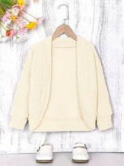 Toddler Girls Shawl Knit Cardigan Open Front Sweater Coat Versatile Spring Fall