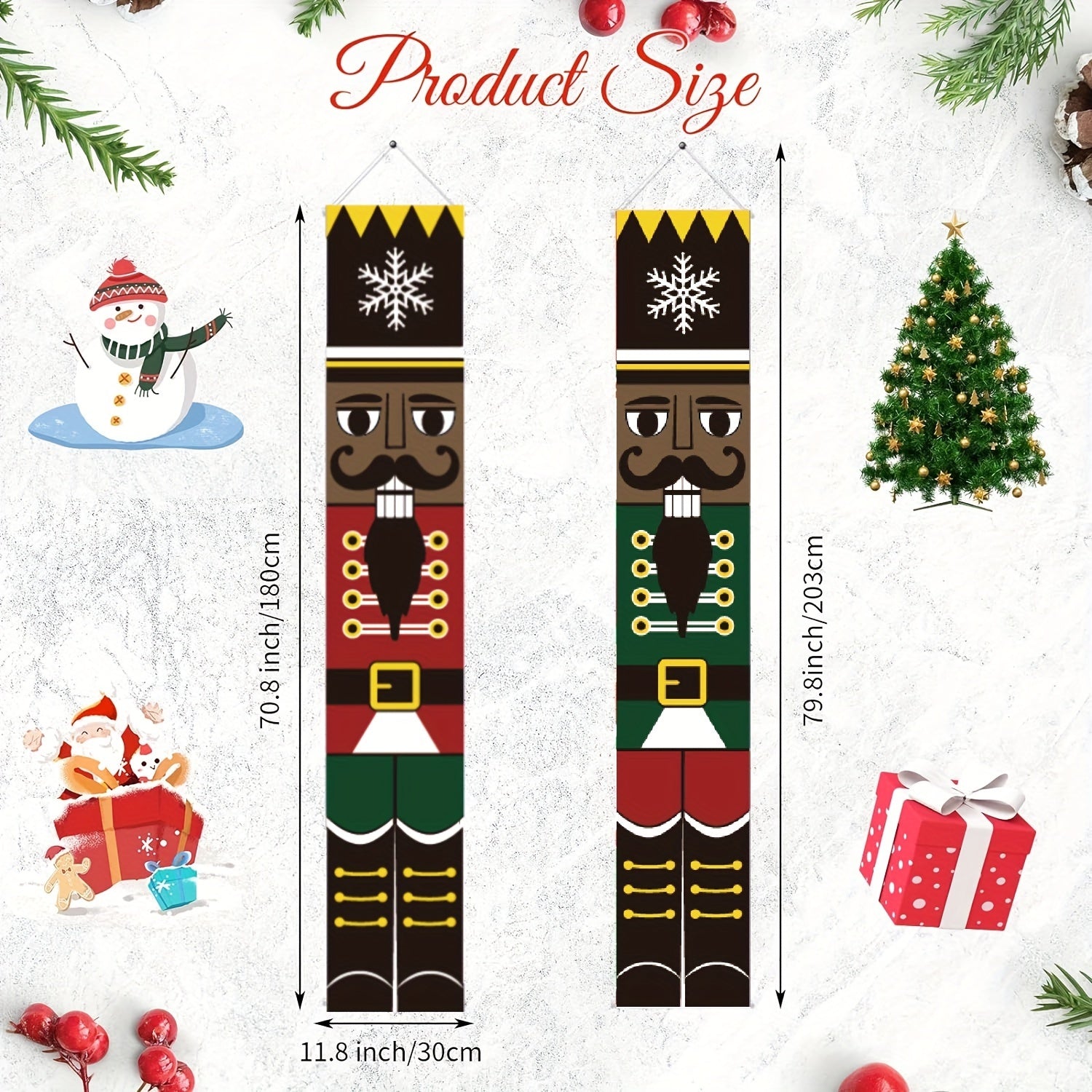 Life Size Nutcracker Outdoor Xmas Decor Soldier Model Banners
