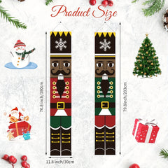 Life Size Nutcracker Outdoor Xmas Decor Soldier Model Banners