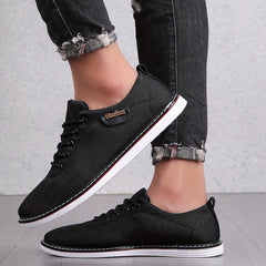 Men's Lace-up Canvas Sneakers Casual Walking Shoes
