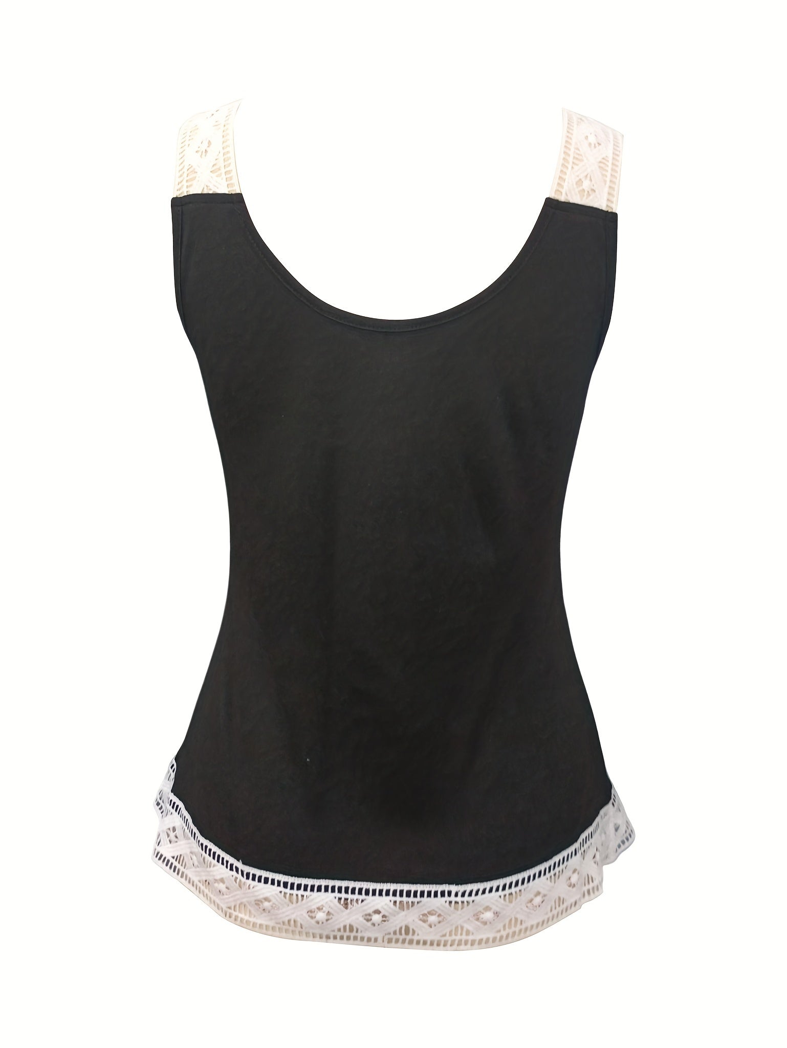 Lace V-Neck Tank Top Women's Casual Sleeveless Summer Shirt