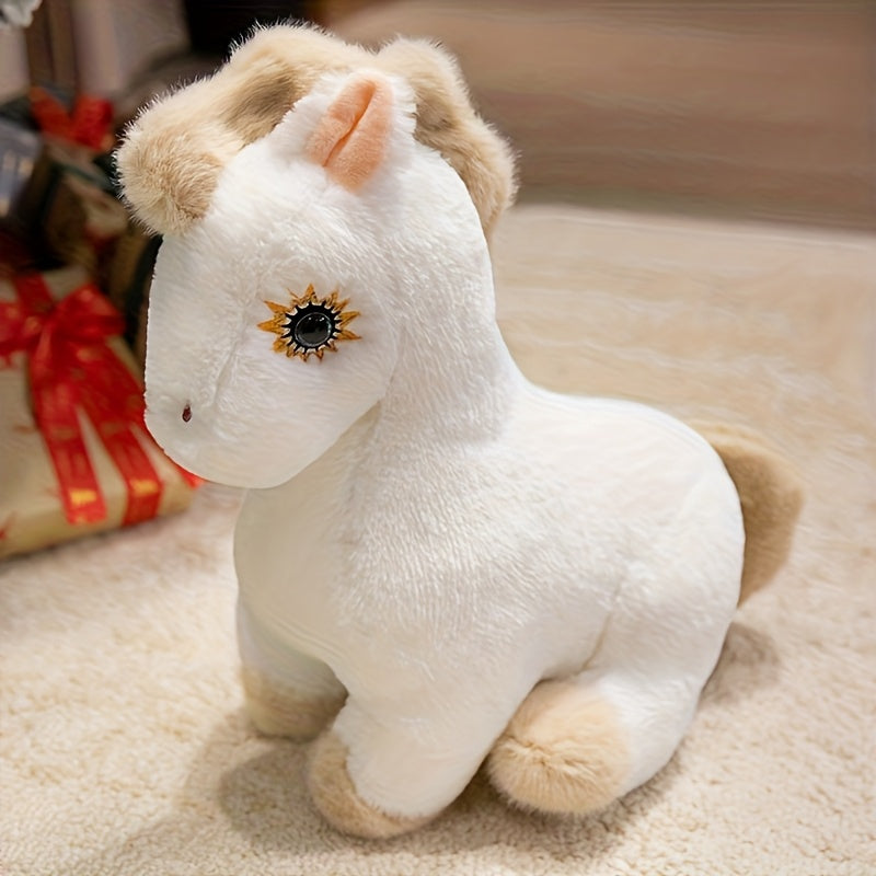 Plush Horse Stuffed Animal Toy Soft Brown & Fur Halloween Themed Gift