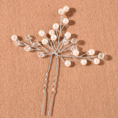 4pcs Wedding Hairpin Bridal Hair Accessories Faux Pearl Crystal U shaped