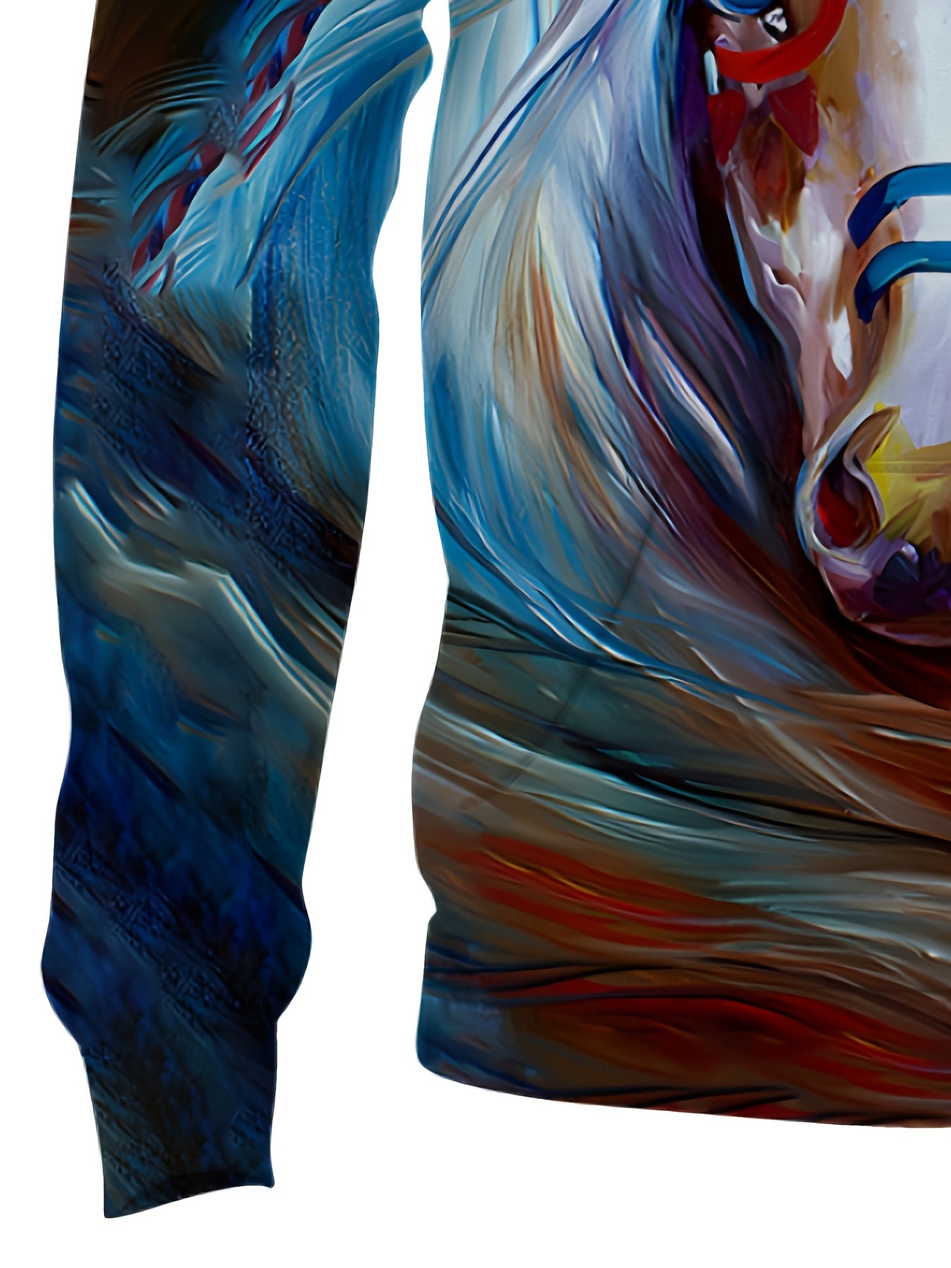 3D Print Horse Hoodie for Men Autumn Winter