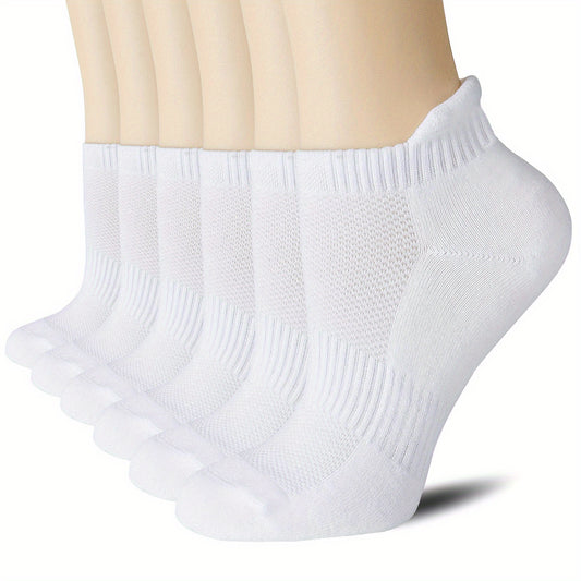 6 Pairs Low Cut Ankle Socks for Running Breathable Moisture Wicking Durable