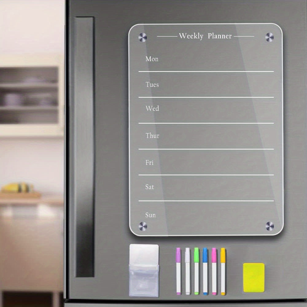 20x30 Acrylic Magnetic Dry Erase Board for Fridge Clear Magnet Calendar