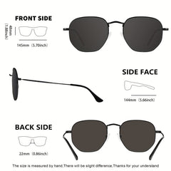 Hexagonal High Wear Resistant UV Sunglasses For Outdoor Activities