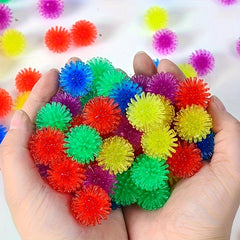 100pcs Colorful Mini Foot Massage Balls TPR Squeeze Toys Elastic Pet Playthings