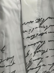 Women's Plus Letter Print Button Up Lantern Sleeve Shirt Dress