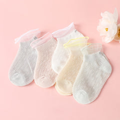5pairs Baby Stripe Graphic Cotton Ankle Socks for Toddler Boys And Girls