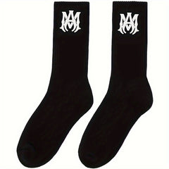 2 Pairs Cotton Crew Socks for Men Women