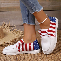 Women's Star Spangled Canvas Shoes Casual Lightweight Low Top Shoes