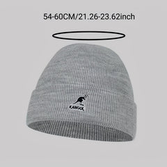 Animal Embroidery Beanie Elastic Knit Hat Warm Skull Hat
