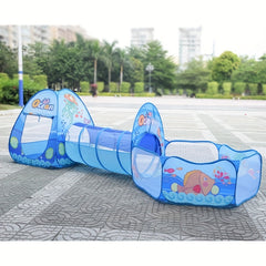 Kids Ocean 3-In-1 Tent Game House Indoor Baby Foldable Toy House