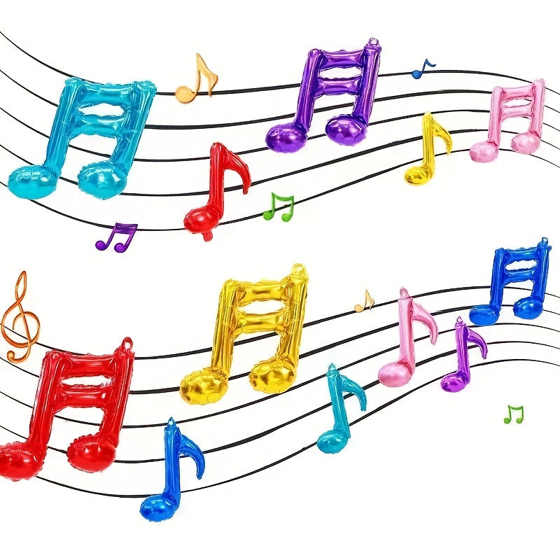 10pcs Music Notes Aluminum Film Balloons Party Decorations